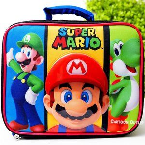 Super Mario Lunch Bag Luigi Yoshi Lunch Box Snack Tote Insulated Nintendo New